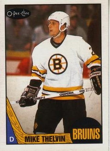 #24 Michael Thelven - Boston Bruins - 1987-88 O-Pee-Chee Hockey