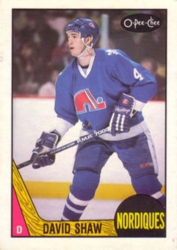 #252 David Shaw - Quebec Nordiques - 1987-88 O-Pee-Chee Hockey
