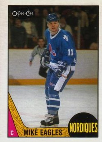 #253 Mike Eagles - Quebec Nordiques - 1987-88 O-Pee-Chee Hockey