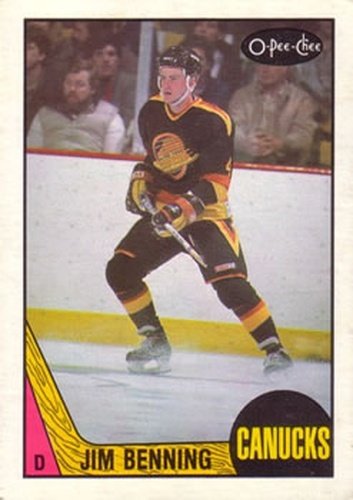 #260 Jim Benning - Vancouver Canucks - 1987-88 O-Pee-Chee Hockey