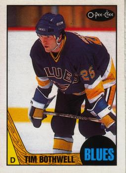 #29 Tim Bothwell - St. Louis Blues - 1987-88 O-Pee-Chee Hockey