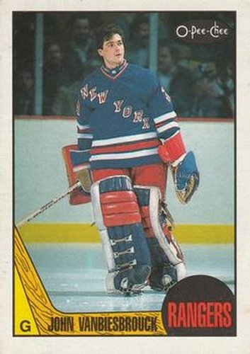 #36 John Vanbiesbrouck - New York Rangers - 1987-88 O-Pee-Chee Hockey