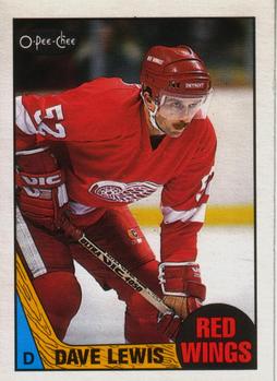 #37 Dave Lewis - Detroit Red Wings - 1987-88 O-Pee-Chee Hockey