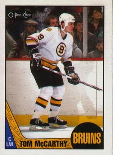 #38 Tom McCarthy - Boston Bruins - 1987-88 O-Pee-Chee Hockey