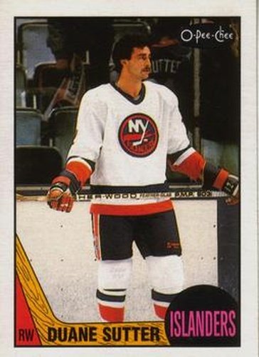 #43 Duane Sutter - New York Islanders - 1987-88 O-Pee-Chee Hockey