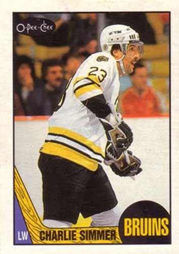 #52 Charlie Simmer - Boston Bruins - 1987-88 O-Pee-Chee Hockey