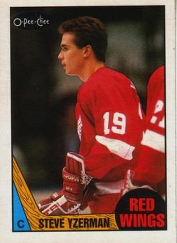 #56 Steve Yzerman - Detroit Red Wings - 1987-88 O-Pee-Chee Hockey