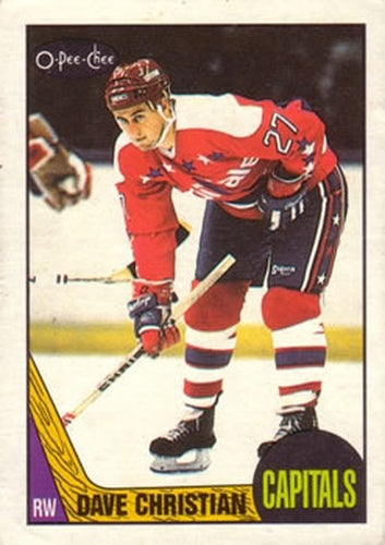 #88 Dave Christian - Washington Capitals - 1987-88 O-Pee-Chee Hockey