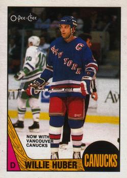 #93 Willie Huber - Vancouver Canucks - 1987-88 O-Pee-Chee Hockey