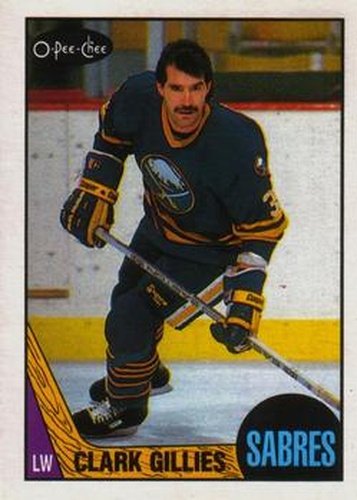 #96 Clark Gillies - Buffalo Sabres - 1987-88 O-Pee-Chee Hockey
