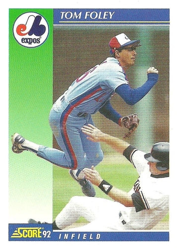 #486 Tom Foley - Montreal Expos - 1992 Score Baseball
