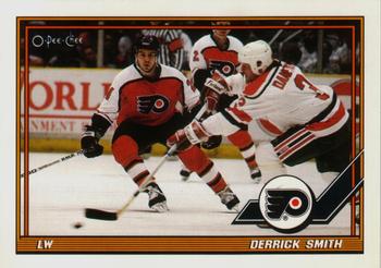 #486 Derrick Smith - Philadelphia Flyers - 1991-92 O-Pee-Chee Hockey