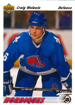 #486 Craig Wolanin - Quebec Nordiques - 1991-92 Upper Deck Hockey