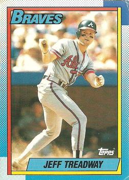 #486 Jeff Treadway - Atlanta Braves - 1990 O-Pee-Chee Baseball