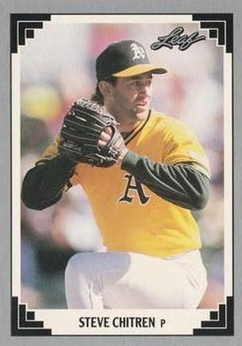 #486 Steve Chitren - Oakland Athletics - 1991 Leaf Baseball
