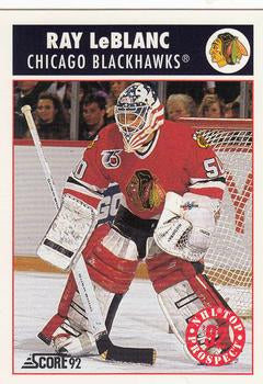 #486 Ray LeBlanc - Chicago Blackhawks - 1992-93 Score USA Hockey