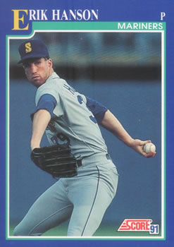 #486 Erik Hanson - Seattle Mariners - 1991 Score Baseball