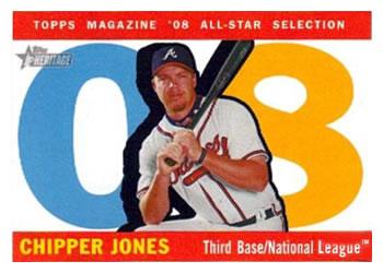 #486 Chipper Jones - Atlanta Braves - 2009 Topps Heritage Baseball