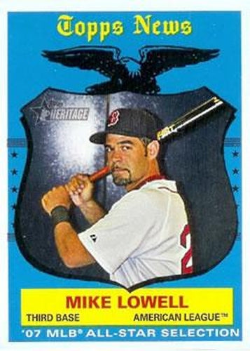 #486 Mike Lowell - Boston Red Sox - 2008 Topps Heritage Baseball