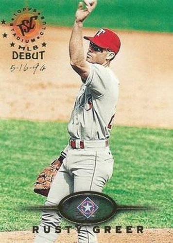 #486 Rusty Greer - Texas Rangers - 1995 Stadium Club Baseball