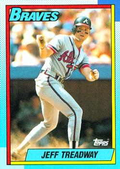 #486 Jeff Treadway - Atlanta Braves - 1990 Topps Baseball