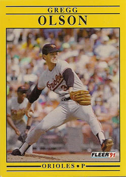 #486 Gregg Olson - Baltimore Orioles - 1991 Fleer Baseball