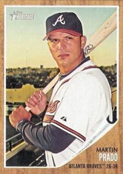 #486 Martin Prado - Atlanta Braves - 2011 Topps Heritage Baseball