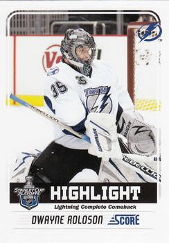 #486 Dwayne Roloson - Tampa Bay Lightning - 2011-12 Score Hockey