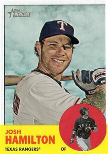 #486a Josh Hamilton - Texas Rangers - 2012 Topps Heritage Baseball