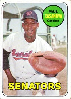 #486a Paul Casanova - Washington Senators - 1969 Topps Baseball