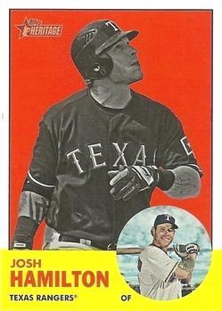 #486b Josh Hamilton - Texas Rangers - 2012 Topps Heritage Baseball
