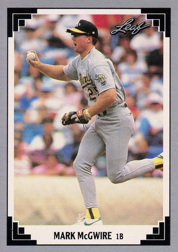 #487 Mark McGwire - Oakland Athletics - 1991 Leaf Baseball