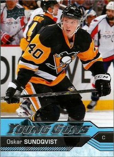 #487 Oskar Sundqvist - Pittsburgh Penguins - 2016-17 Upper Deck Hockey