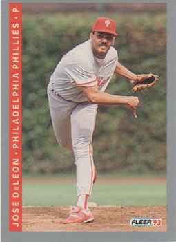 #487 Jose DeLeon - Philadelphia Phillies - 1993 Fleer Baseball