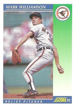 #487 Mark Williamson - Baltimore Orioles - 1992 Score Baseball