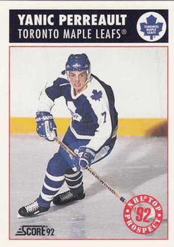 #487 Yanic Perreault - Toronto Maple Leafs - 1992-93 Score USA Hockey