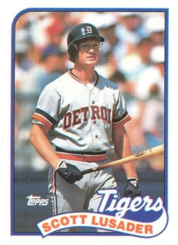 #487 Scott Lusader - Detroit Tigers - 1989 Topps Baseball