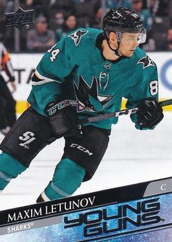 #487 Maxim Letunov - San Jose Sharks - 2020-21 Upper Deck Hockey