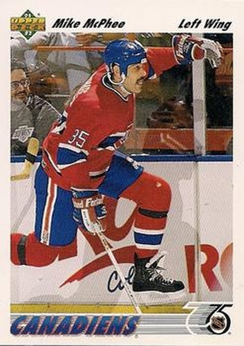#487 Mike McPhee - Montreal Canadiens - 1991-92 Upper Deck Hockey