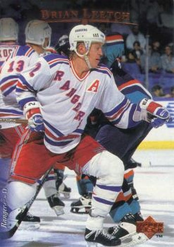 #487 Brian Leetch - New York Rangers - 1995-96 Upper Deck Hockey