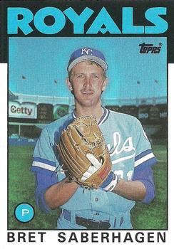 #487 Bret Saberhagen - Kansas City Royals - 1986 Topps Baseball