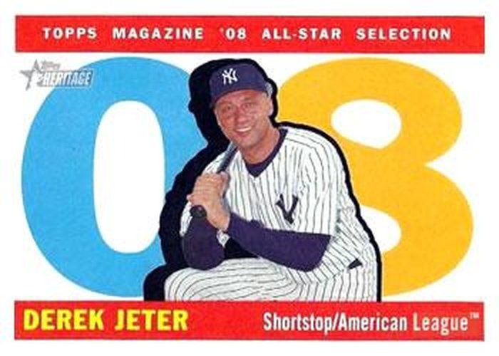 #487 Derek Jeter - New York Yankees - 2009 Topps Heritage Baseball