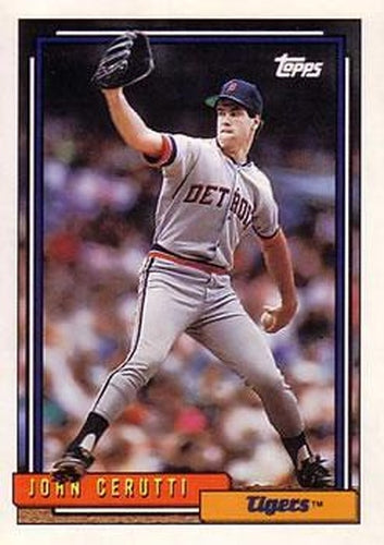 #487 John Cerutti - Detroit Tigers - 1992 Topps Baseball