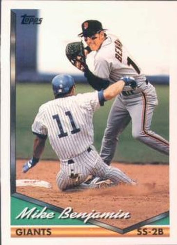 #487 Mike Benjamin - San Francisco Giants - 1994 Topps Baseball