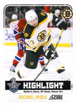 #487 Michael Ryder - Boston Bruins - 2011-12 Score Hockey