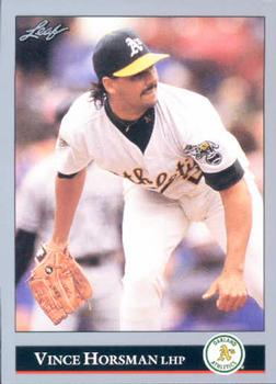 #487 Vince Horsman - Oakland Athletics - 1992 Leaf Baseball