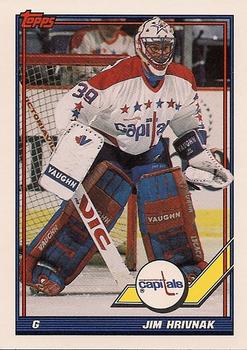#487 Jim Hrivnak - Washington Capitals - 1991-92 Topps Hockey