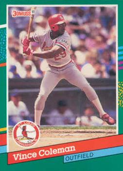 #487 Vince Coleman - St. Louis Cardinals - 1991 Donruss Baseball