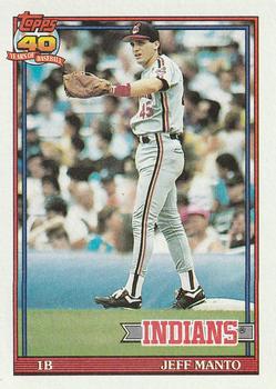 #488 Jeff Manto - Cleveland Indians - 1991 Topps Baseball