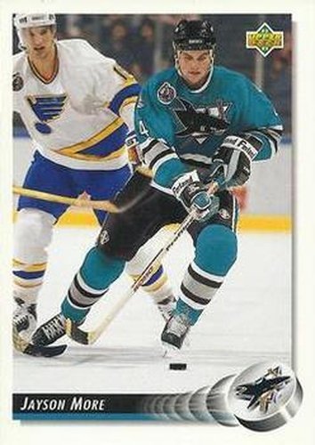 #488 Jayson More - San Jose Sharks - 1992-93 Upper Deck Hockey